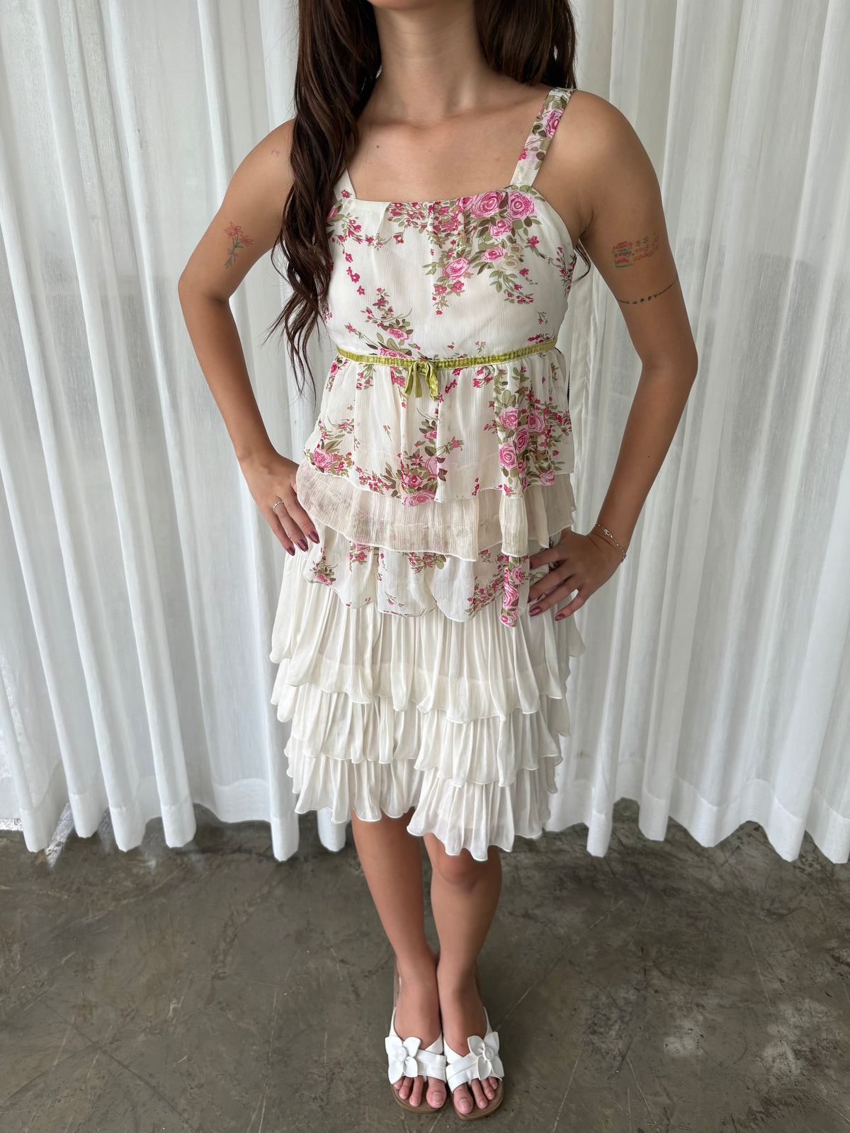 Pink rose babydoll top