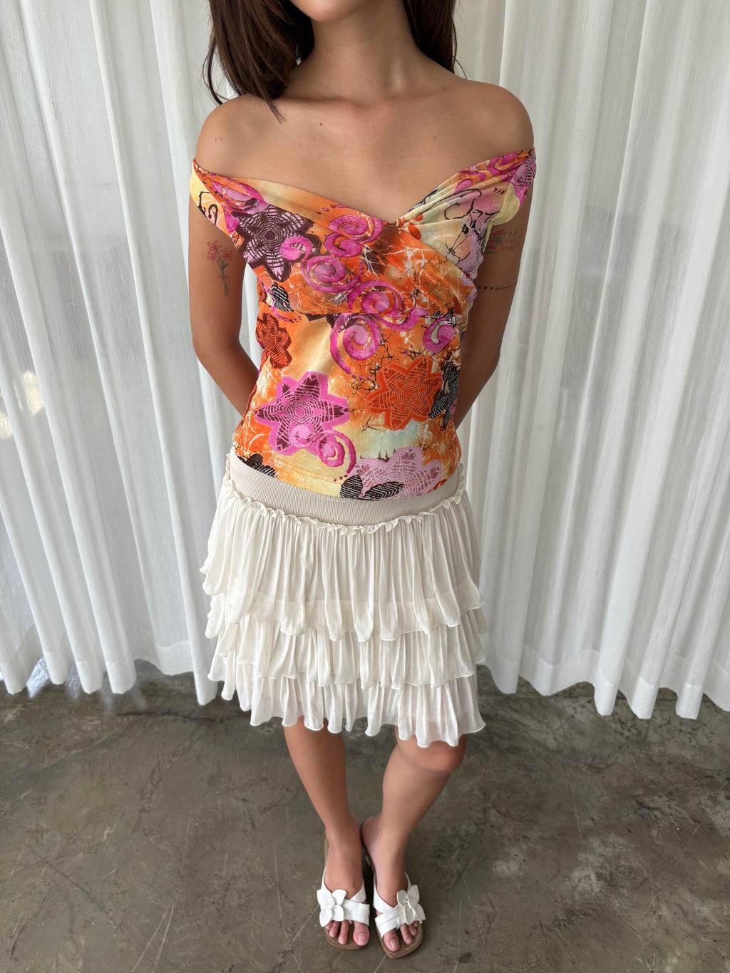 Sunset off shoulder blouse