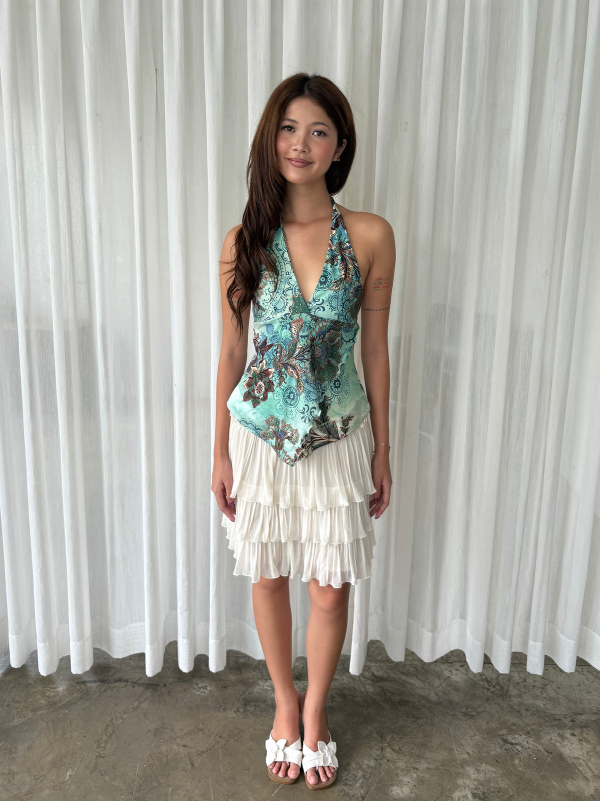 Lagoon paisley halter top