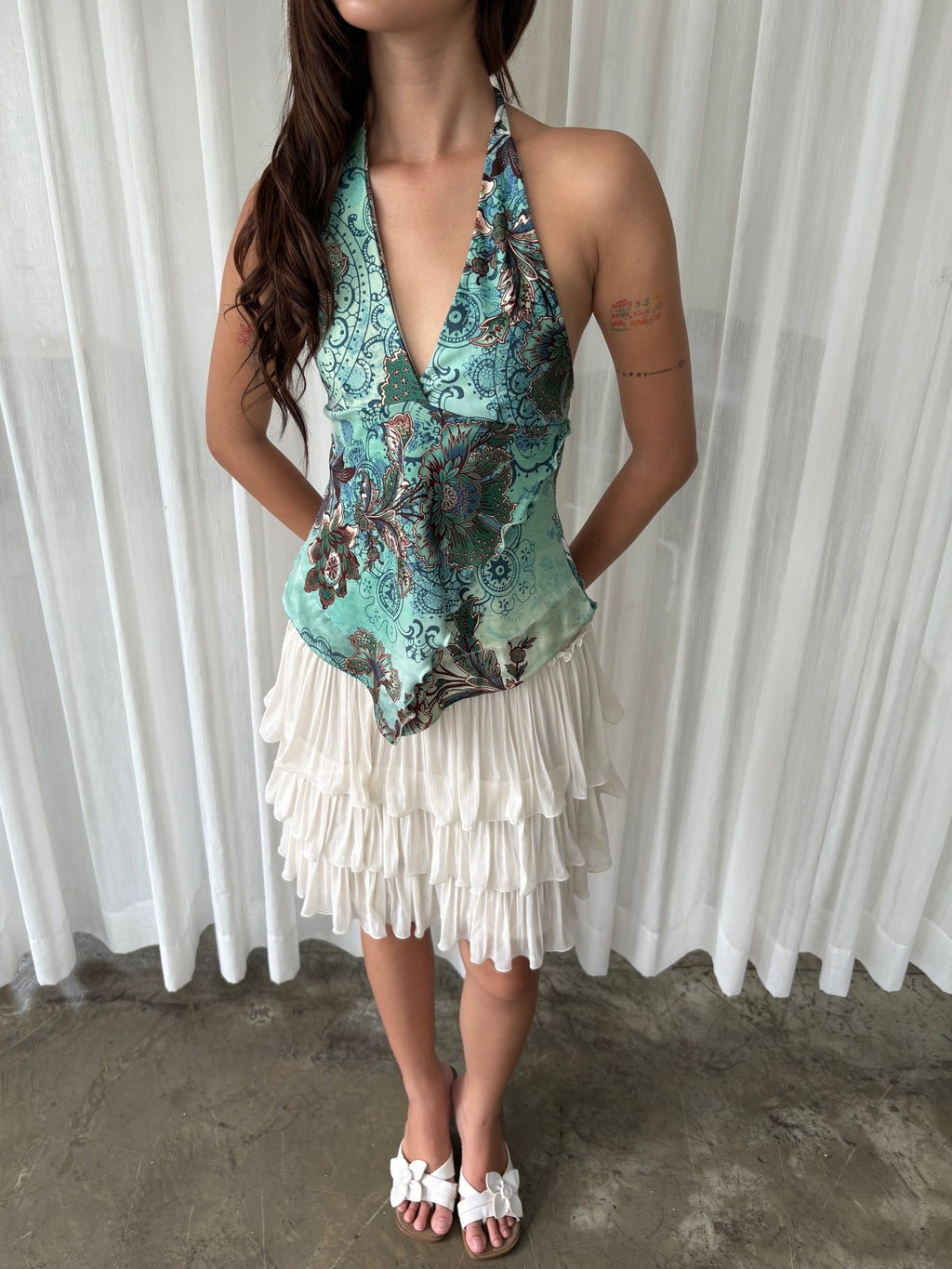 Lagoon paisley halter top