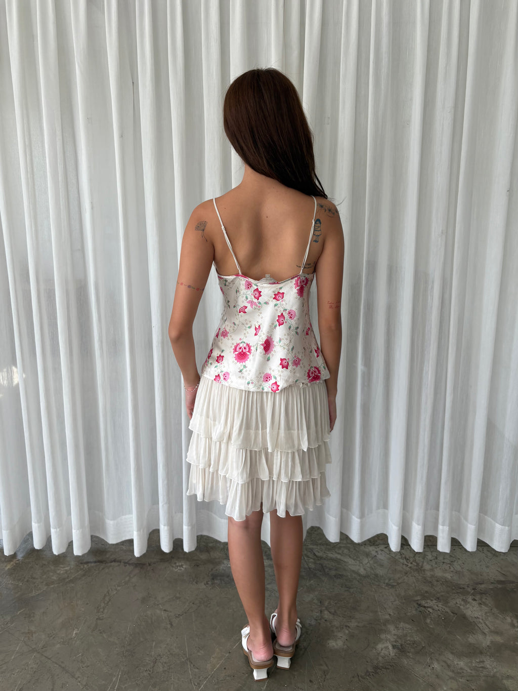 Floral satin camisole