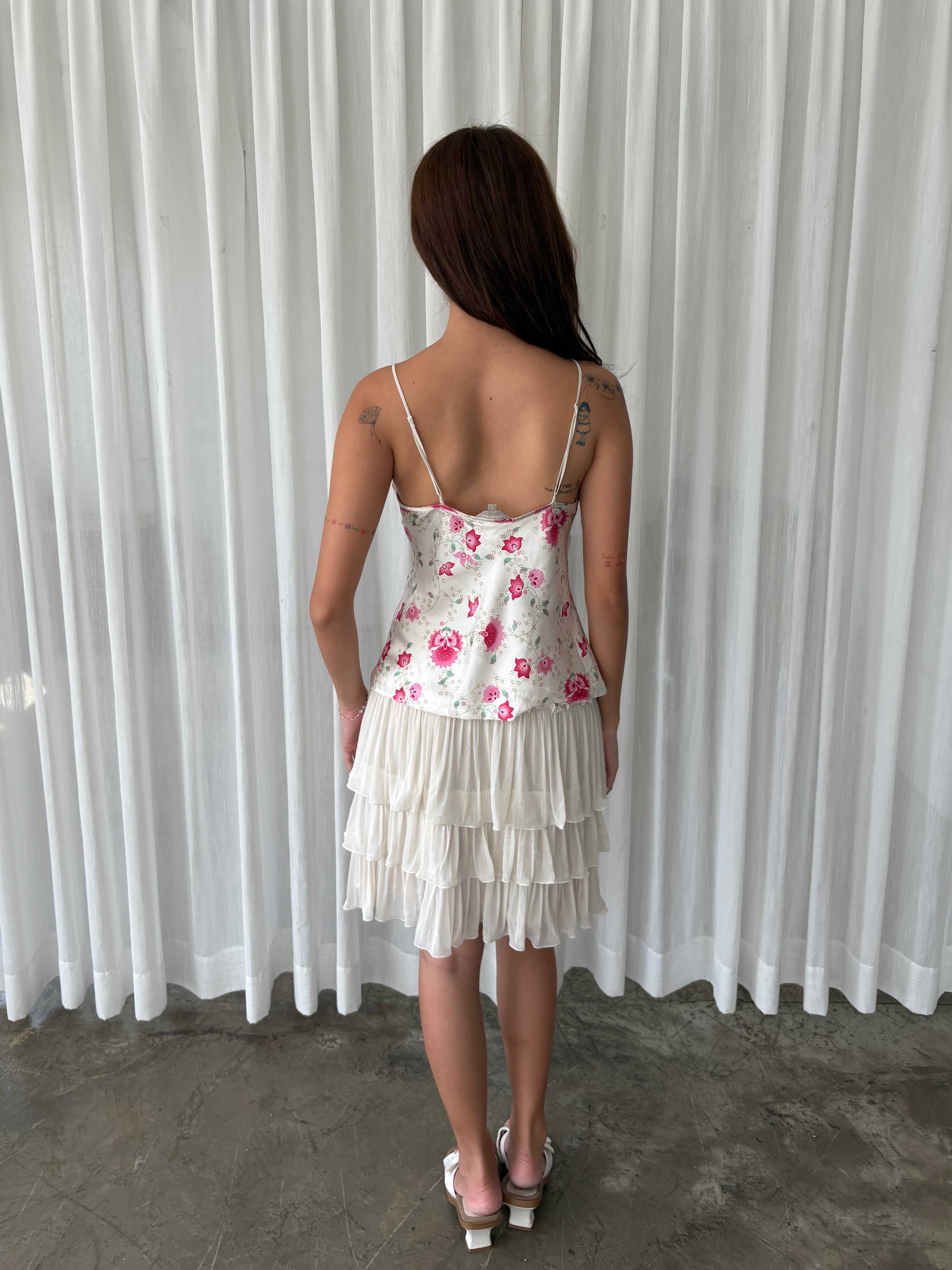 Floral satin camisole