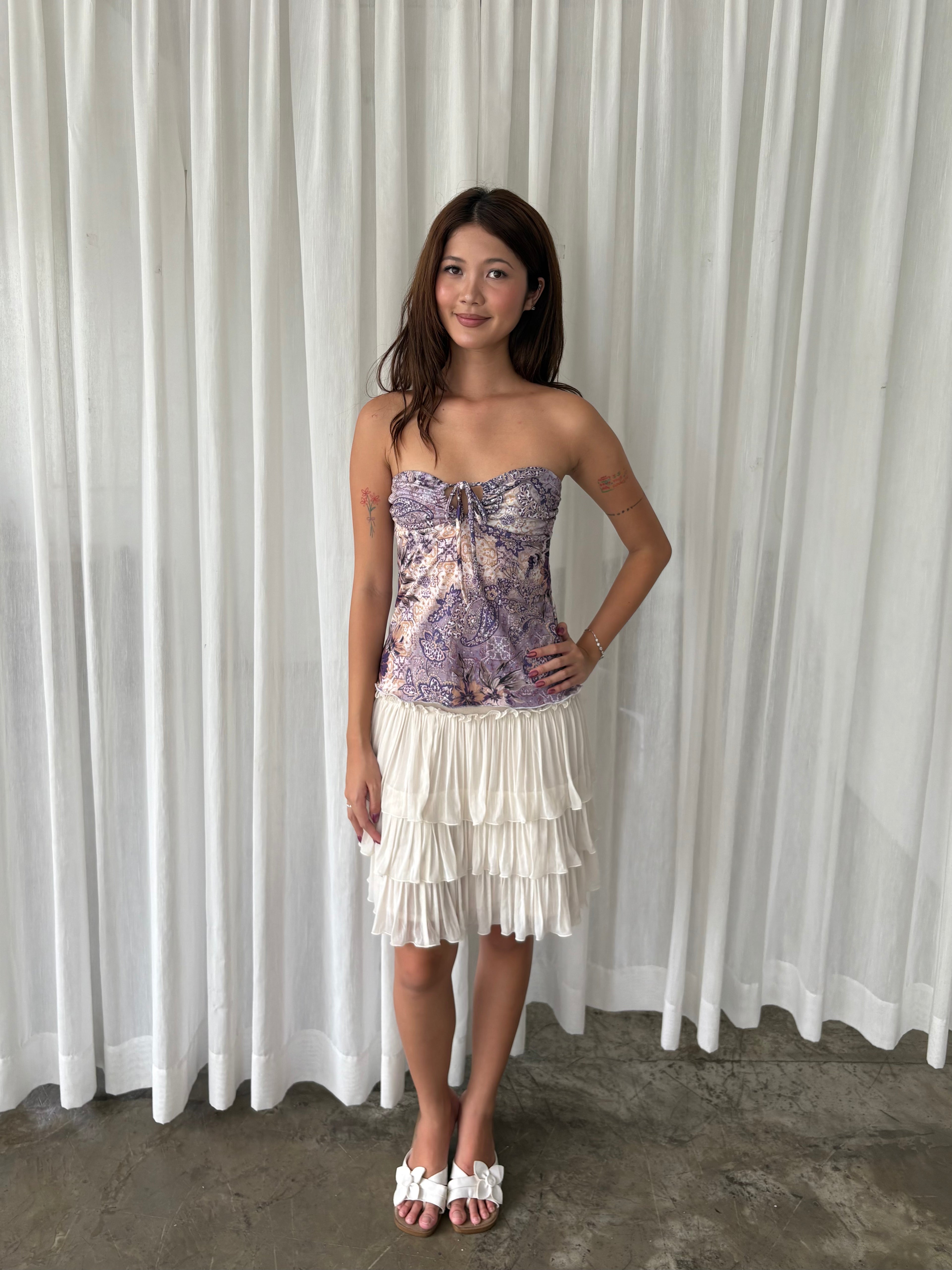 Purple paisley halter top