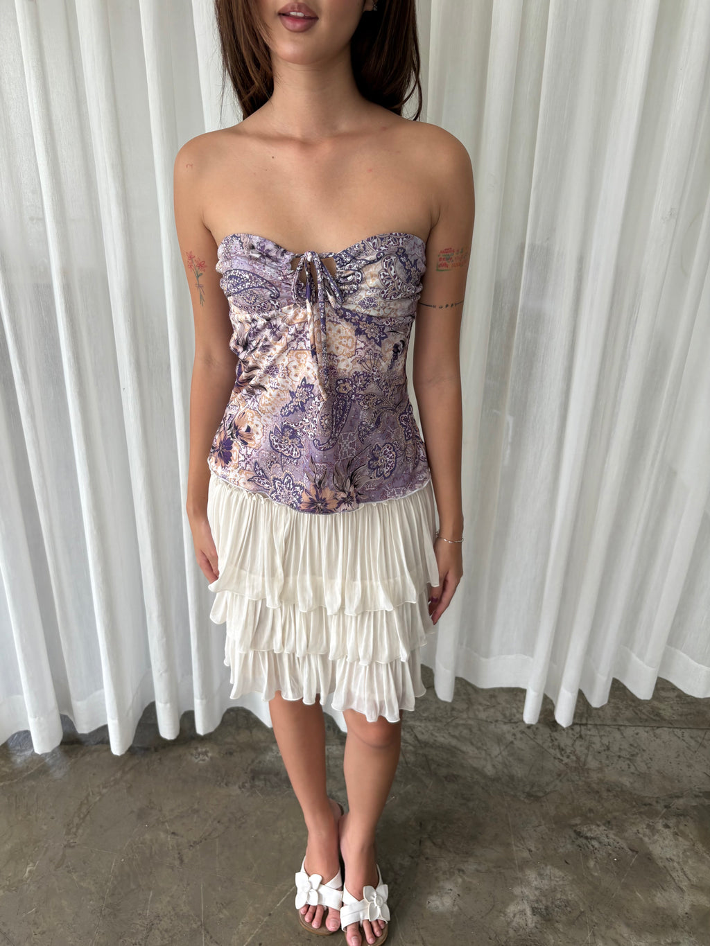Purple paisley halter top