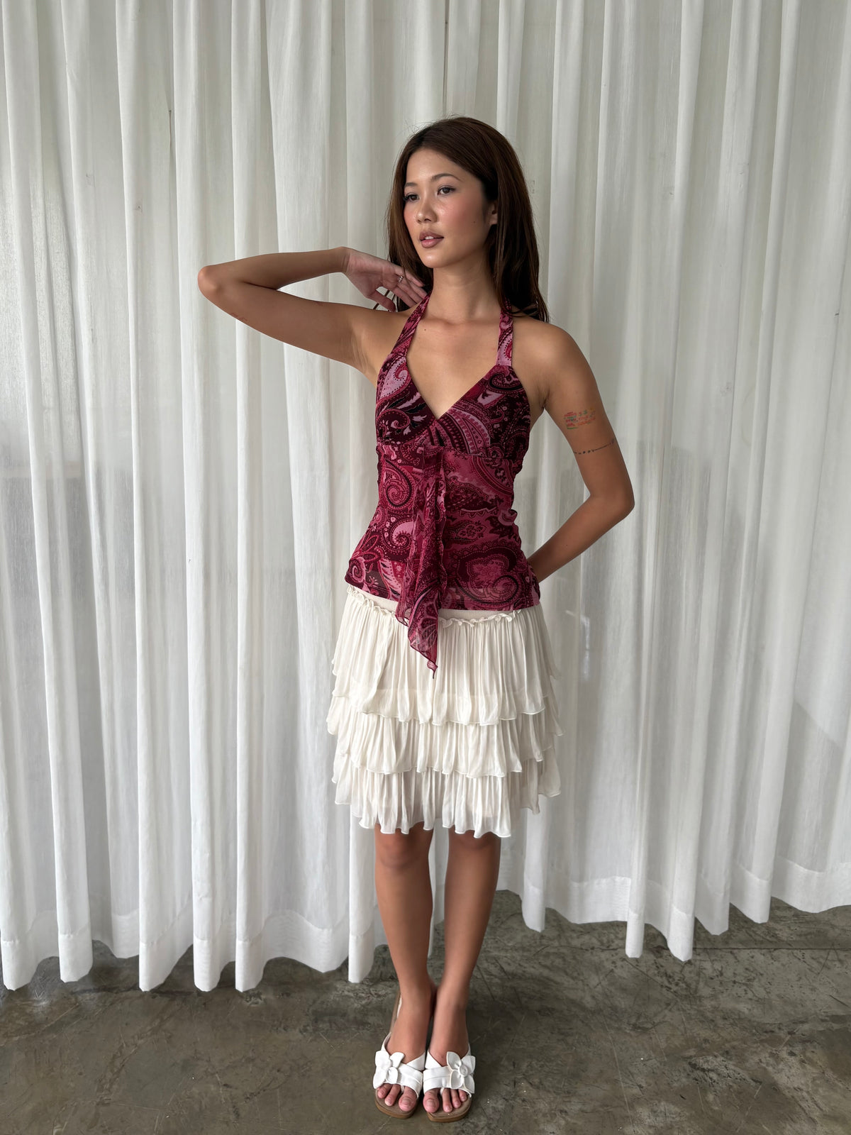 Paisley draped halter