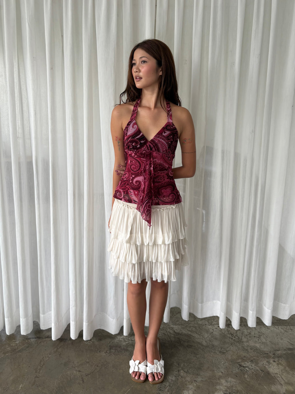 Paisley draped halter