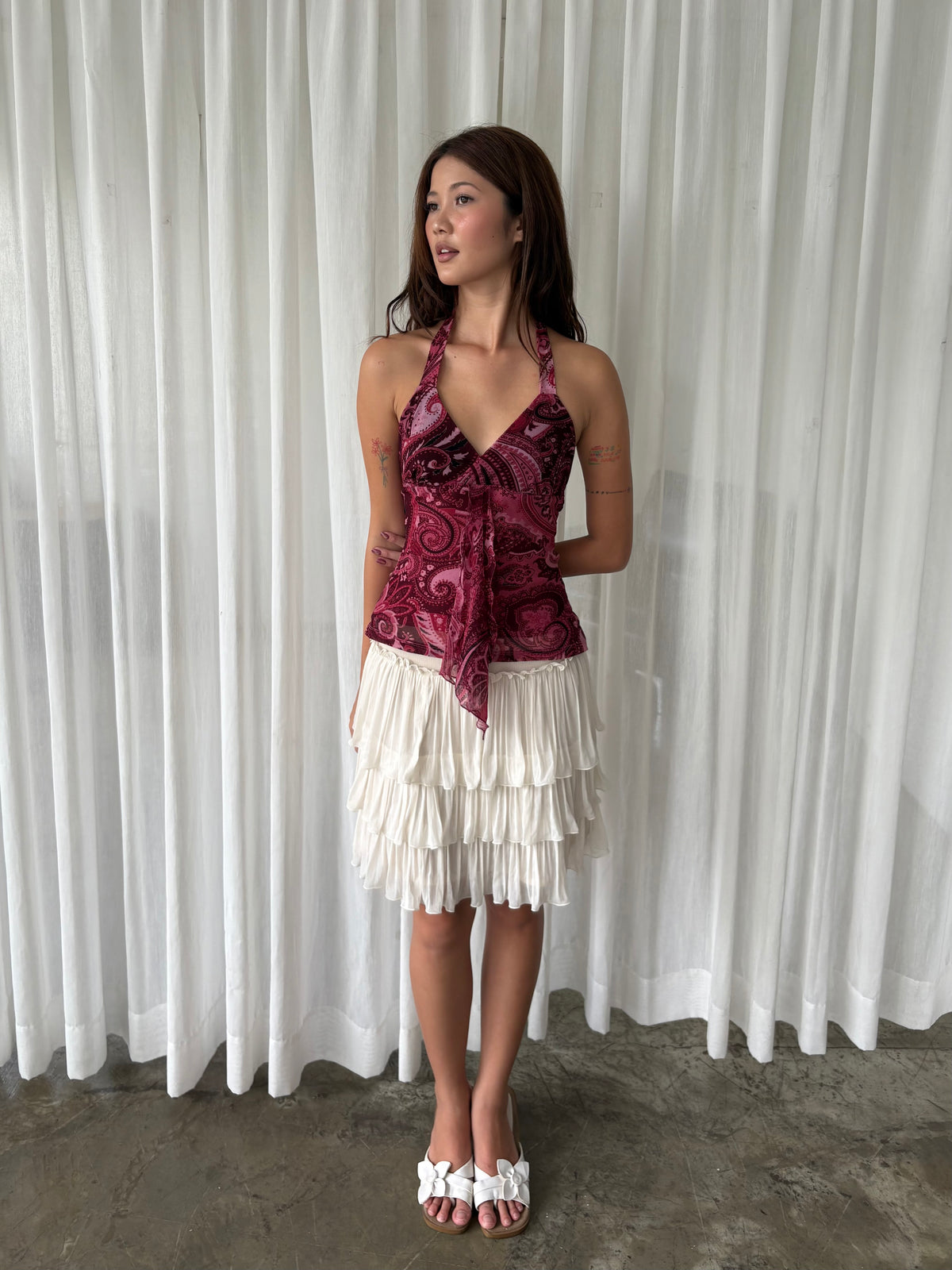 Paisley draped halter