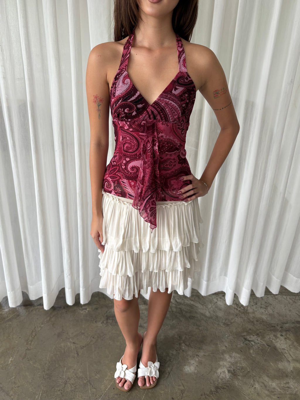 Paisley draped halter