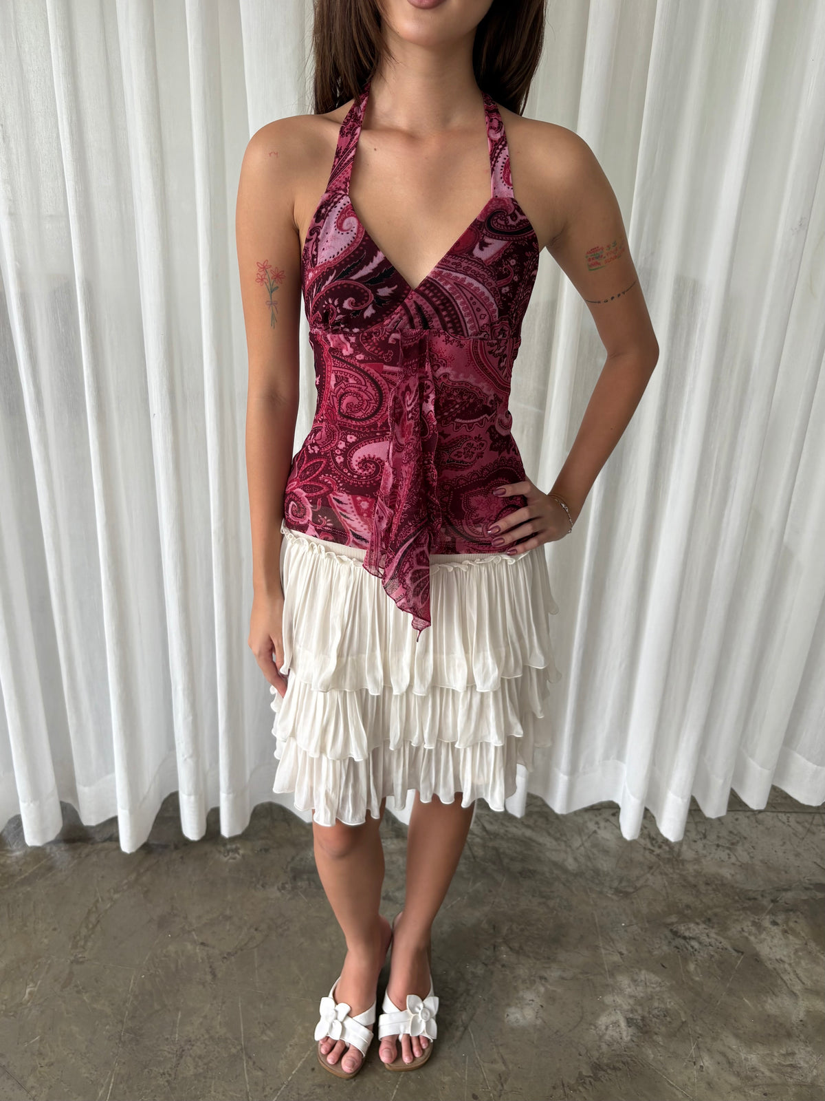 Paisley draped halter