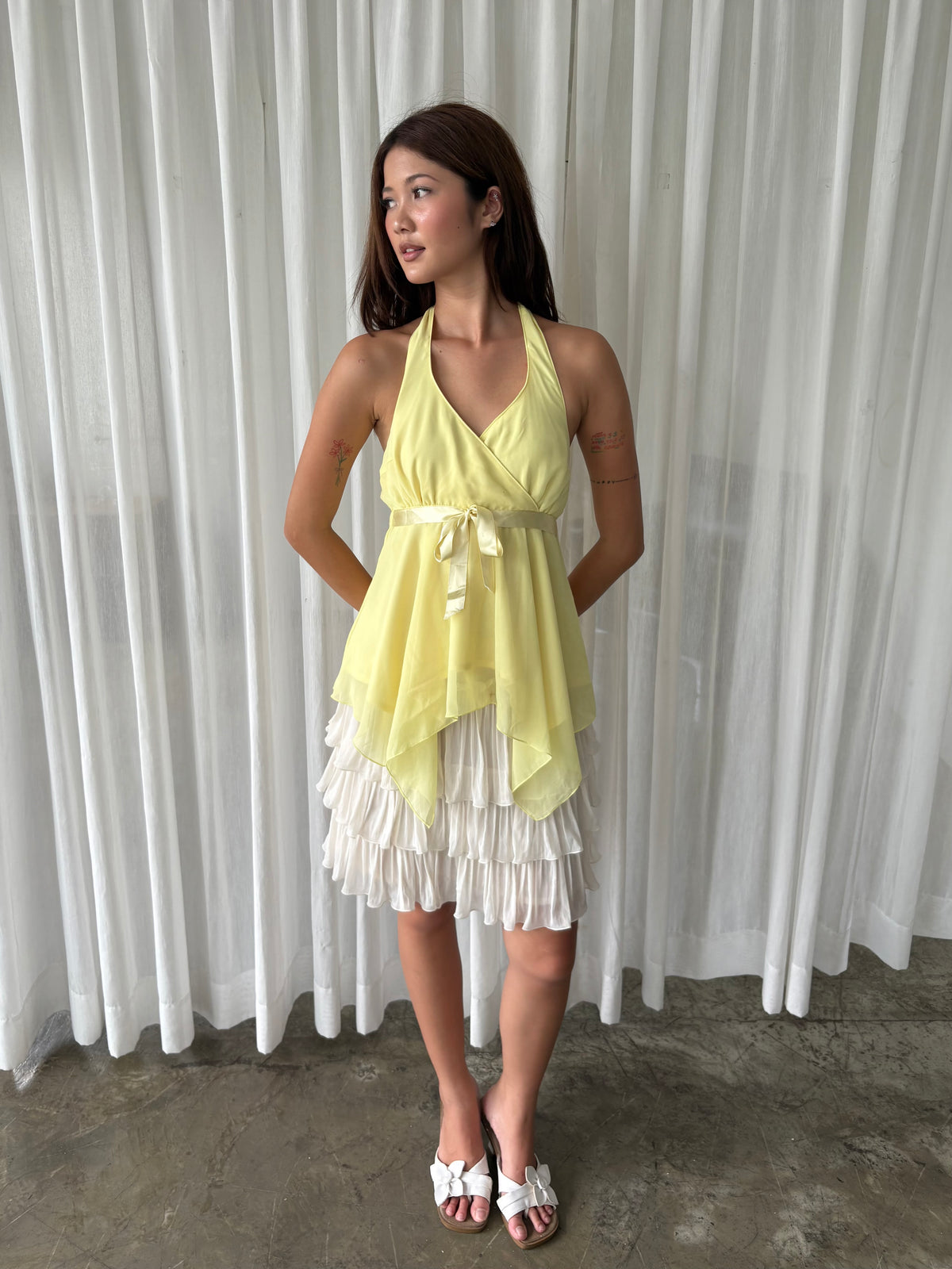 Lemon chiffon halter