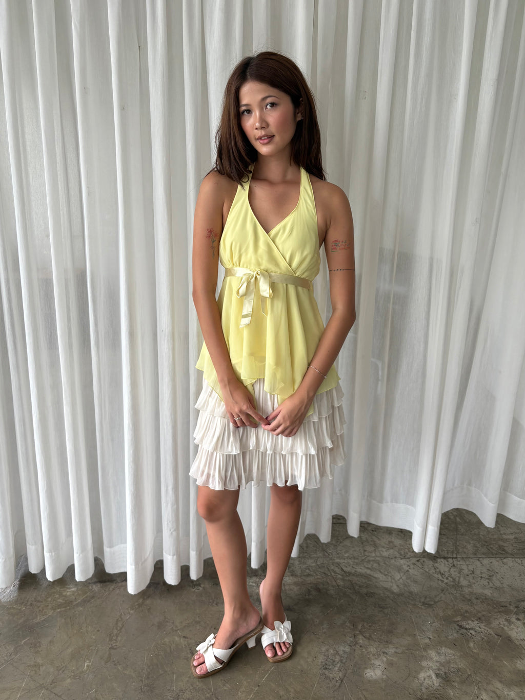 Lemon chiffon halter