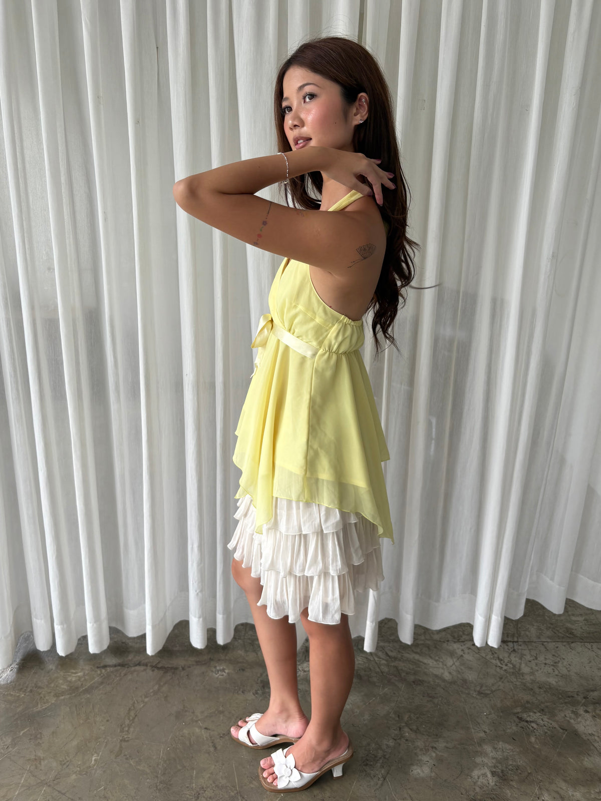 Lemon chiffon halter
