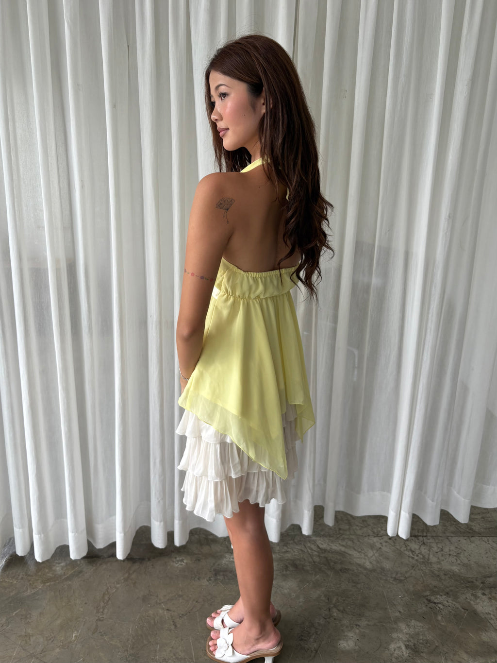 Lemon chiffon halter
