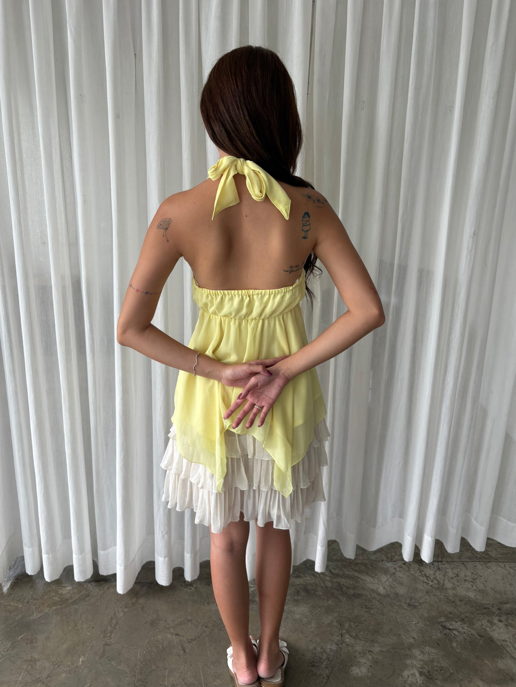 Lemon chiffon halter