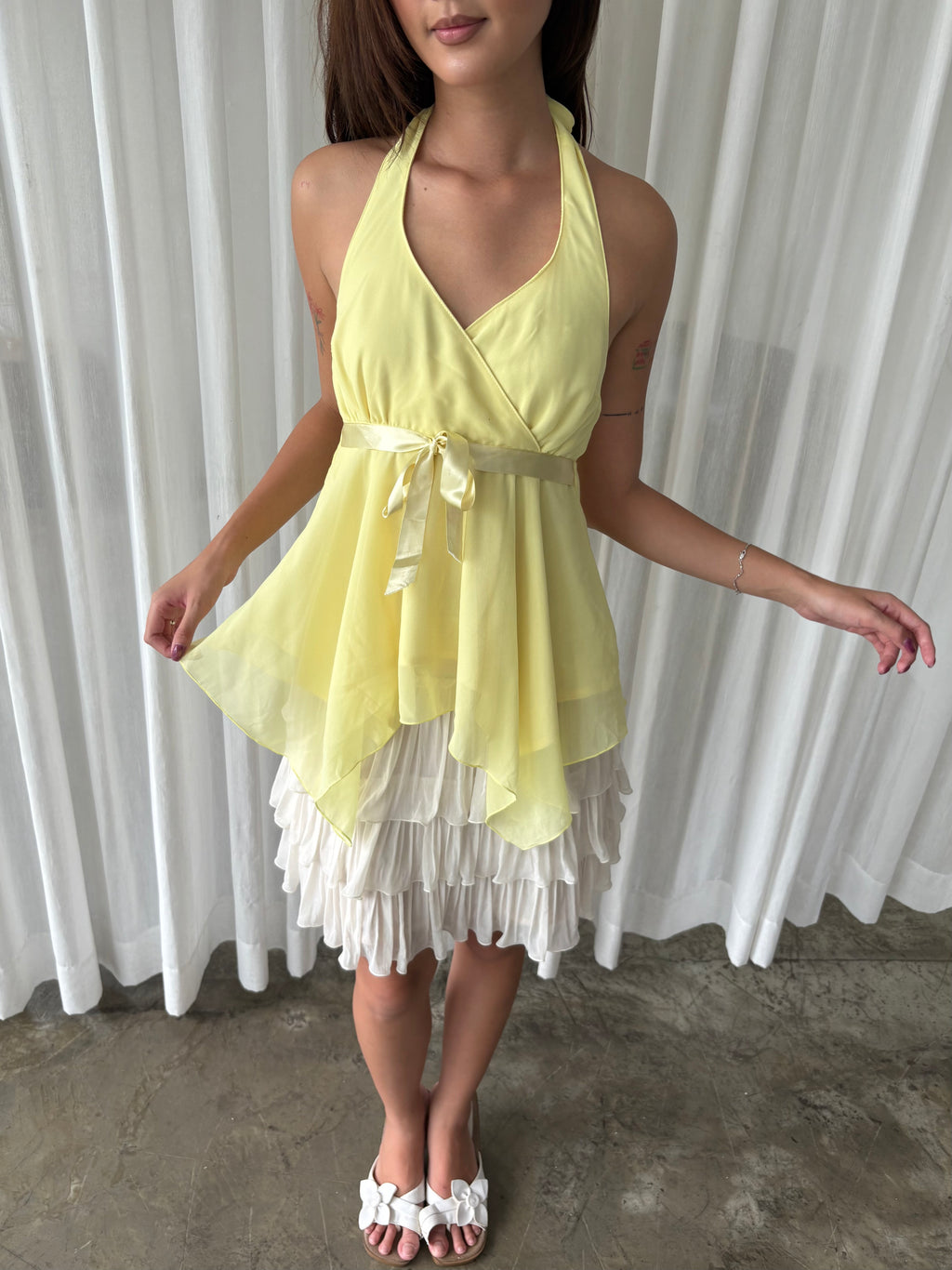 Lemon chiffon halter