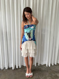 Tropical butterfly halter top
