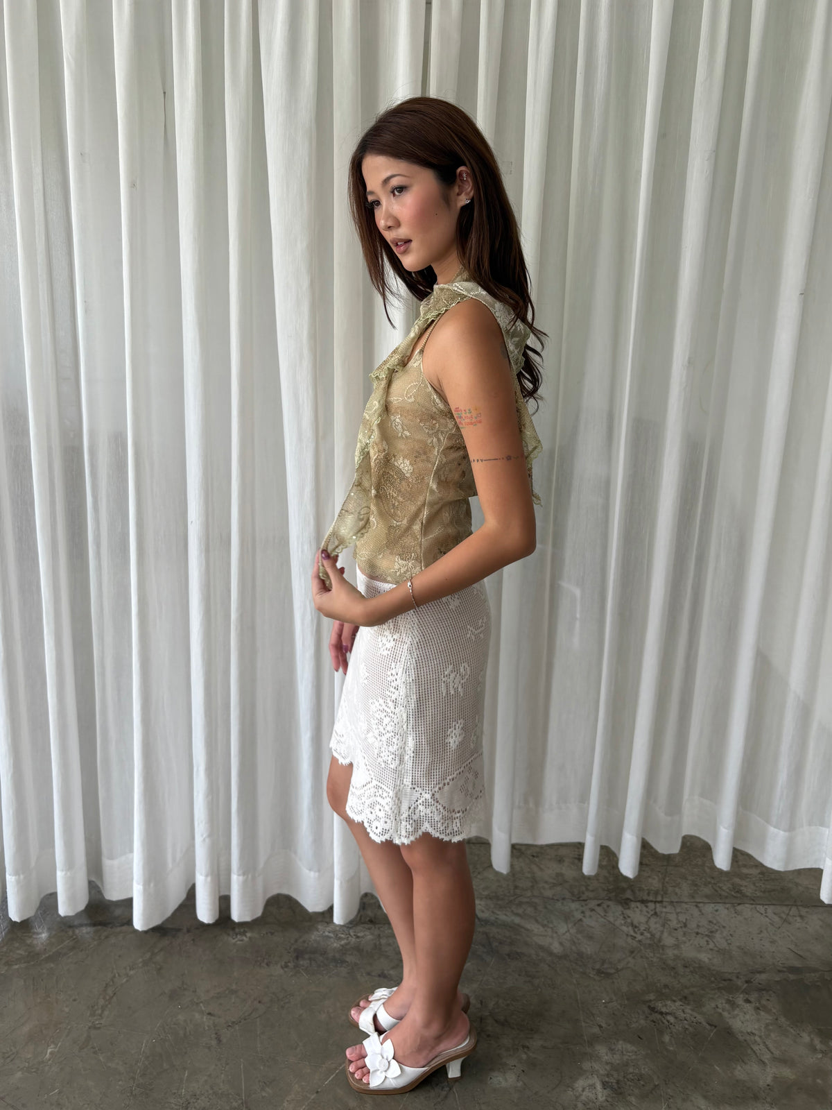 Champagne scarf halter