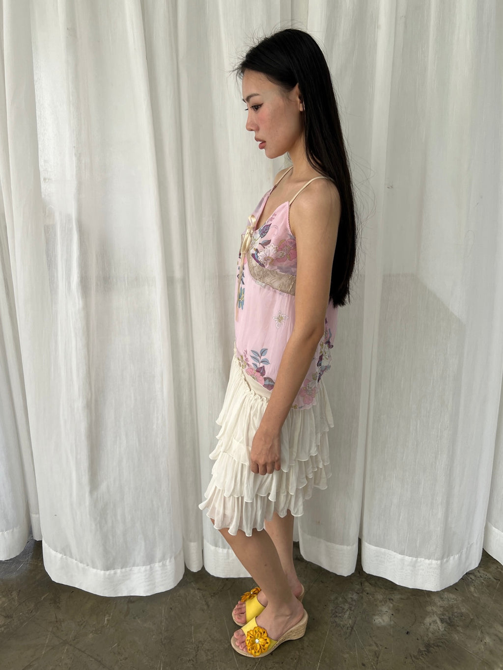 Pink butterfly camisole