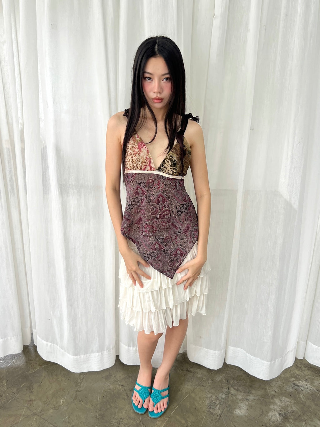 Ribbon paisley top
