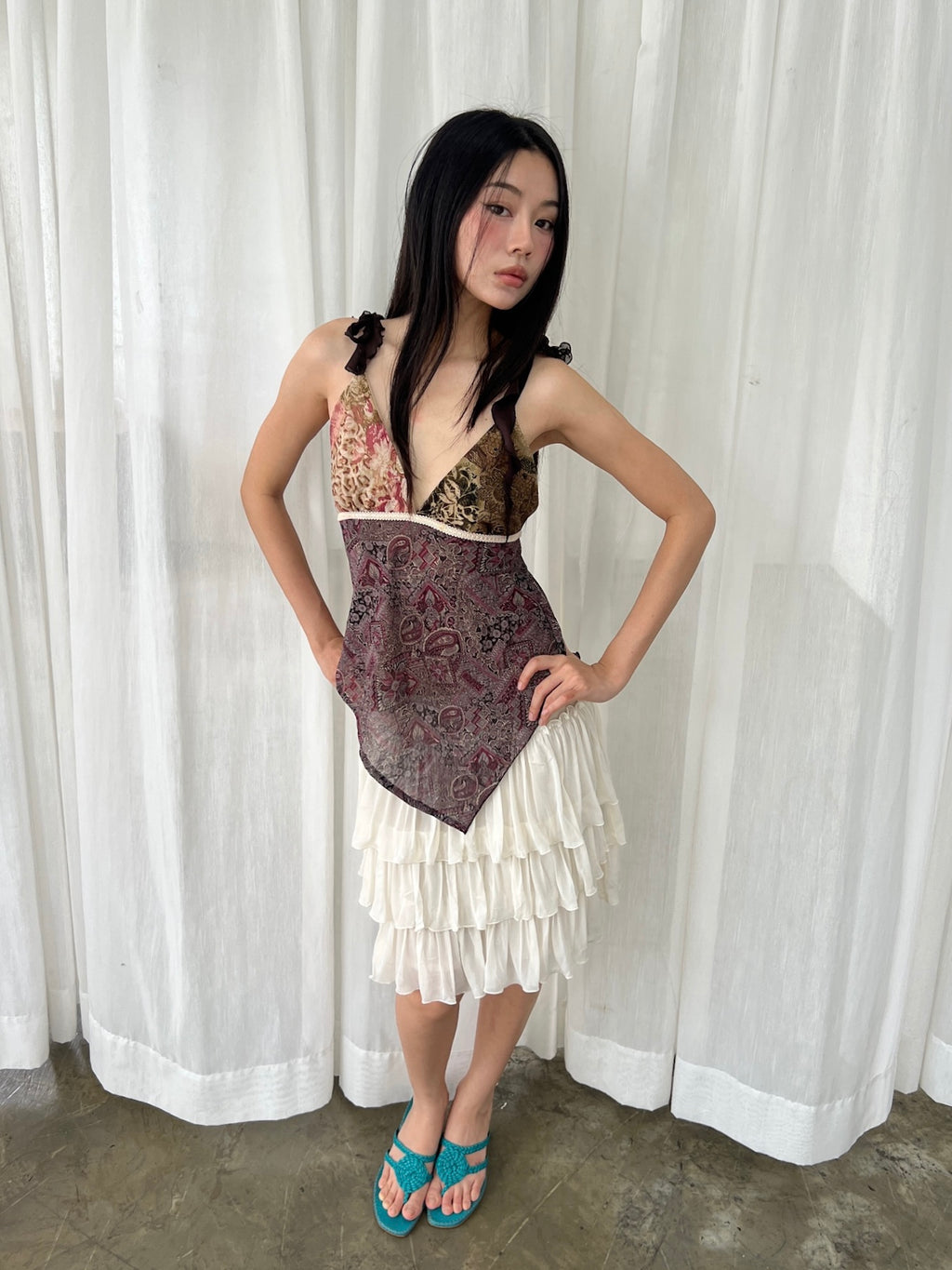 Ribbon paisley top