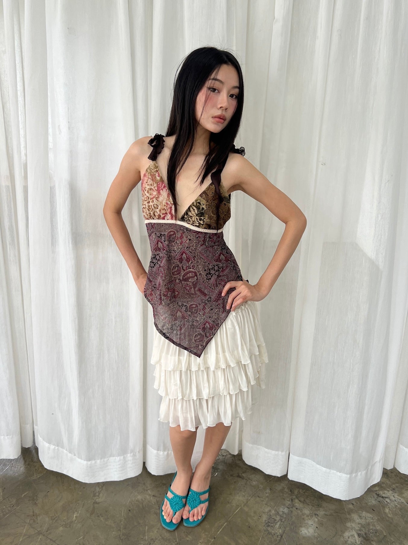 Ribbon paisley top