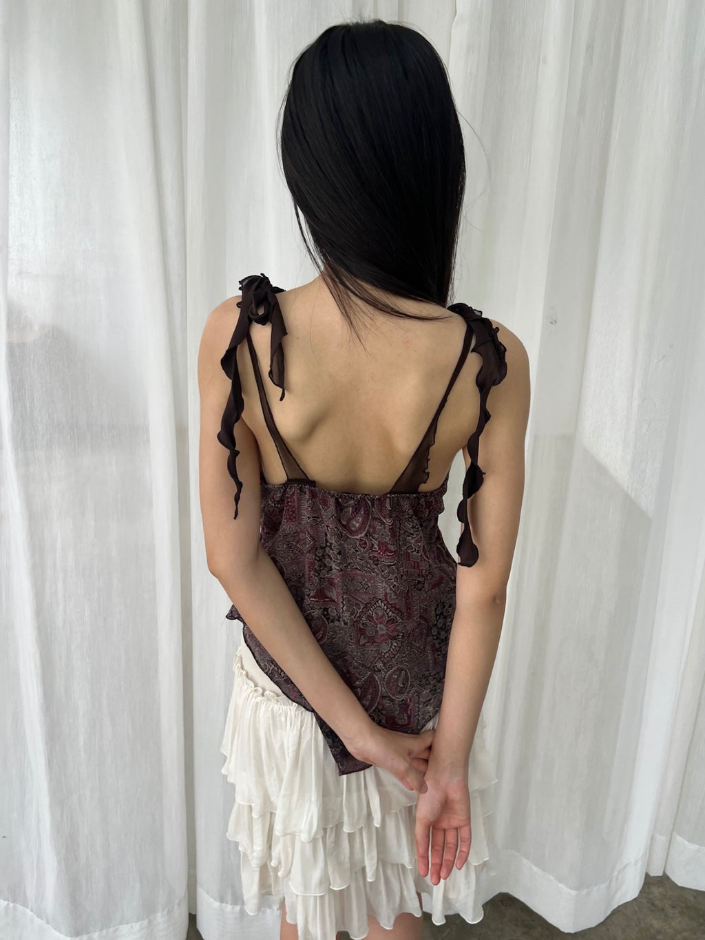 Ribbon paisley top