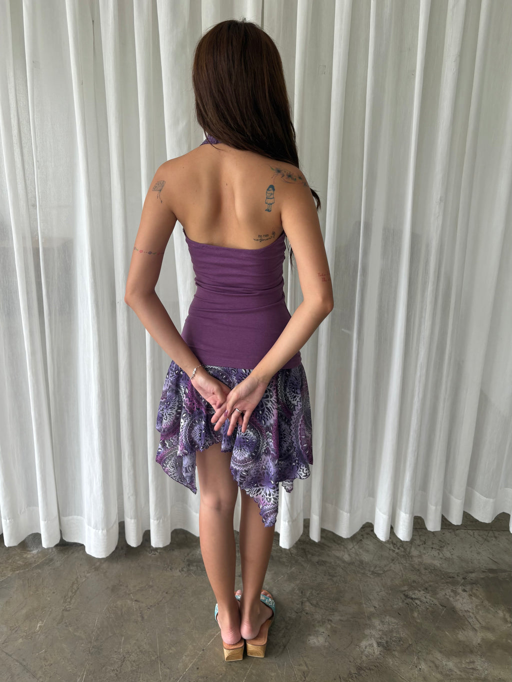 Plum lace halter & Purple fairy skirt