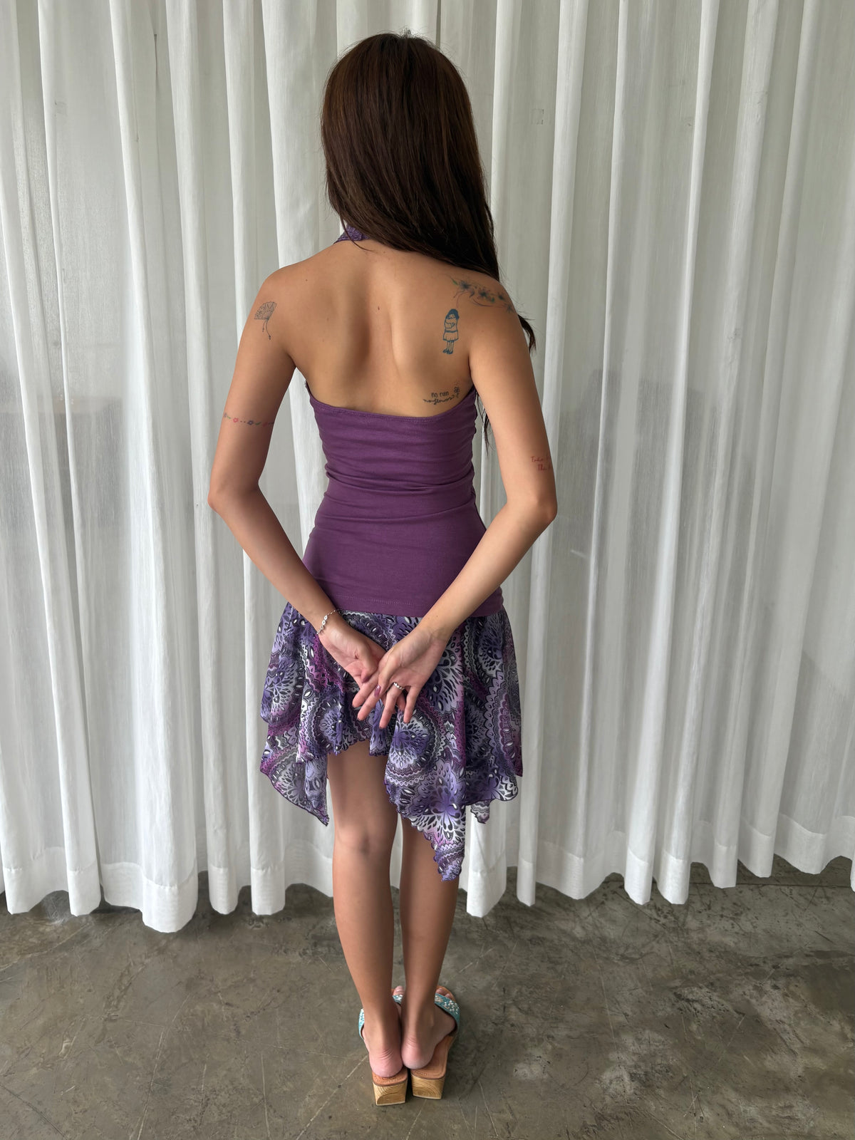 Plum lace halter & Purple fairy skirt