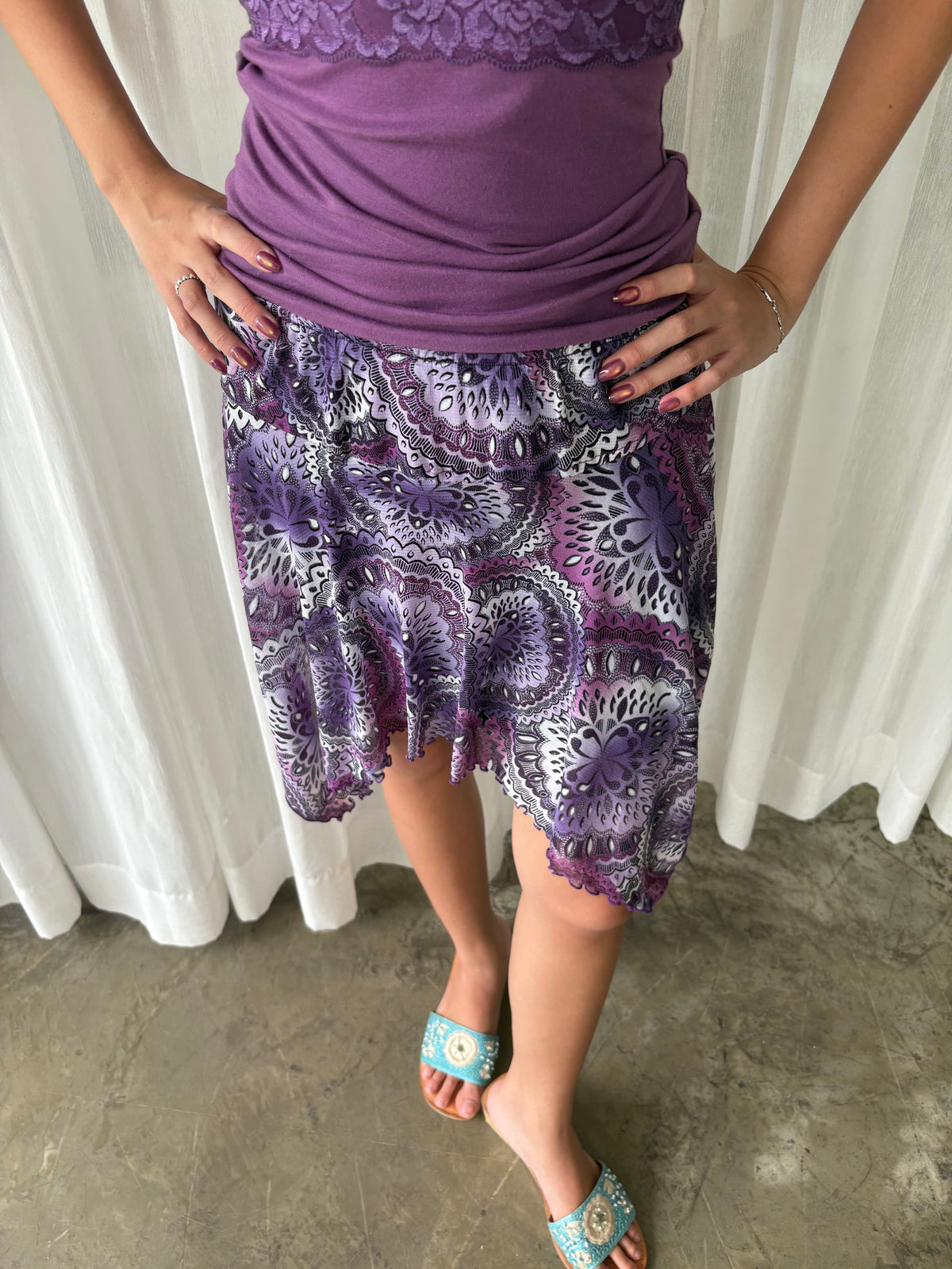 Plum lace halter & Purple fairy skirt