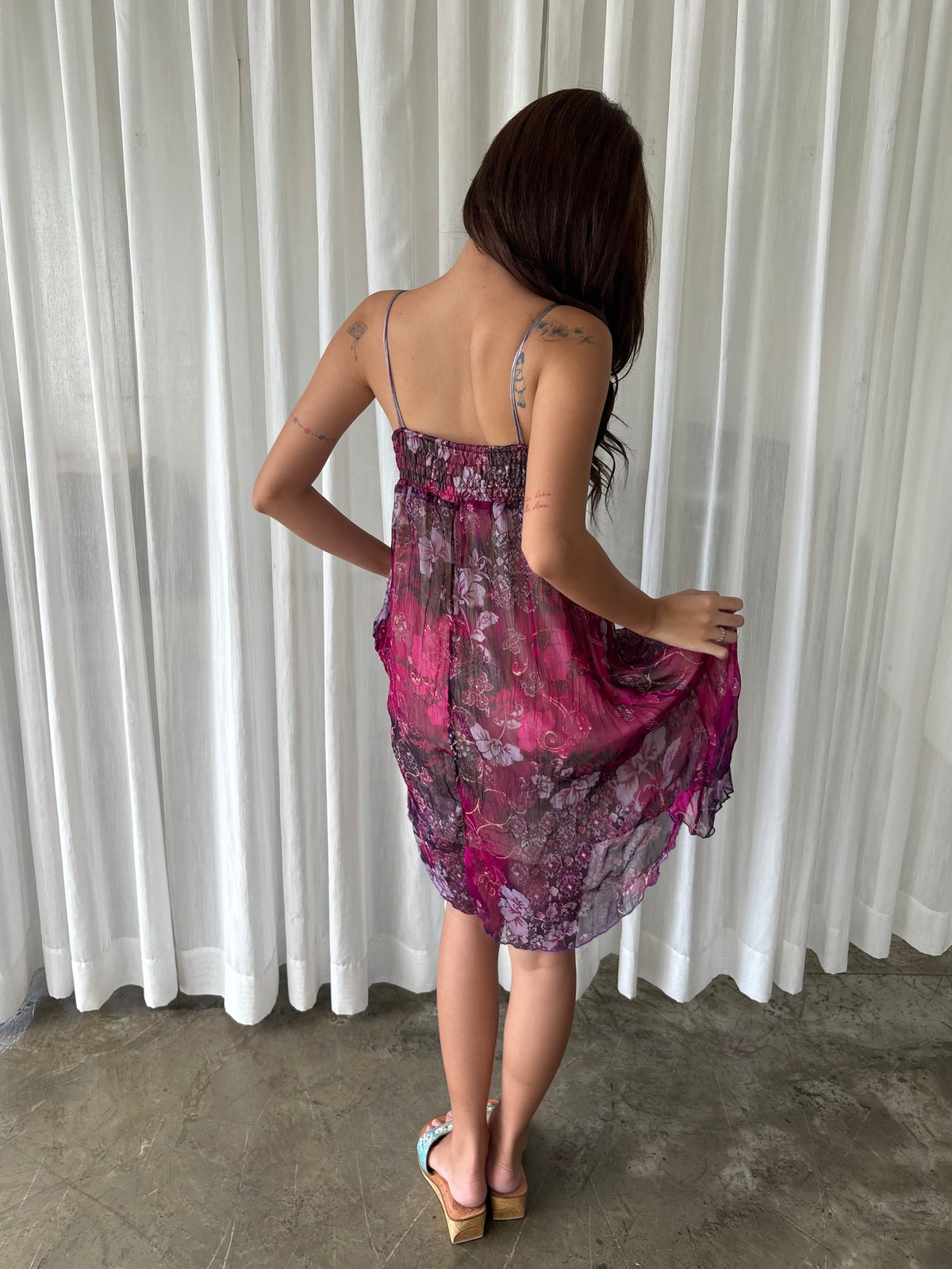 Fuchsia beaded fairy dress