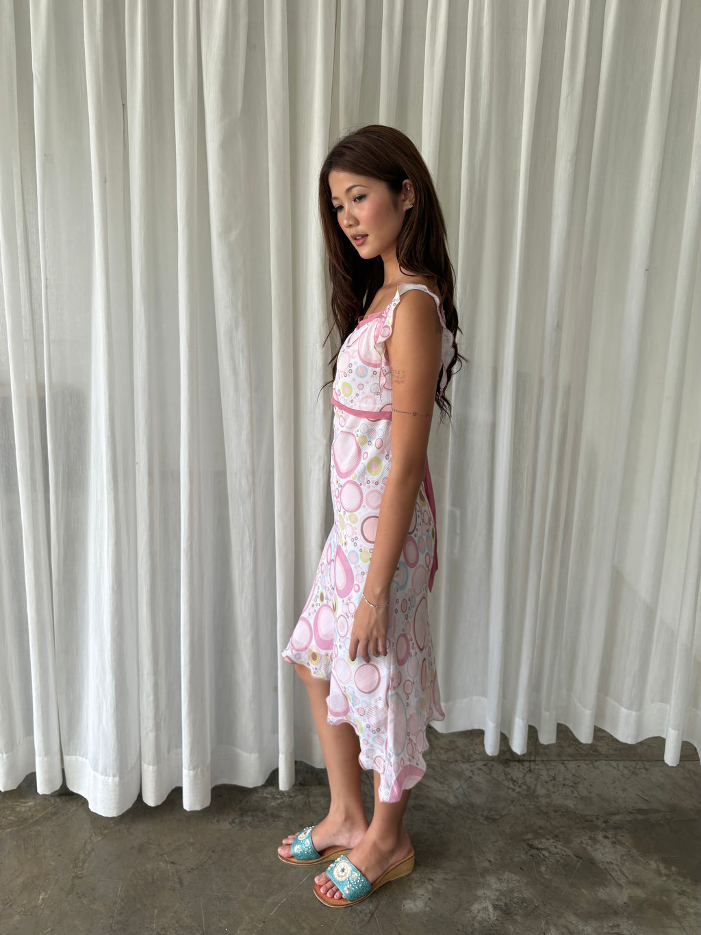 Pastel bubble print dress
