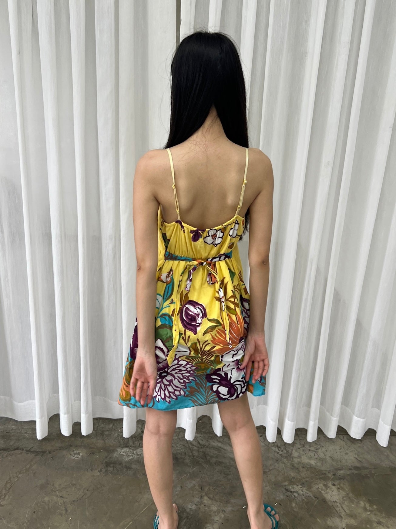 Yellow floral sundress