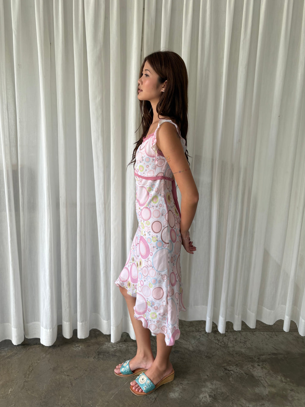 Pastel bubble print dress