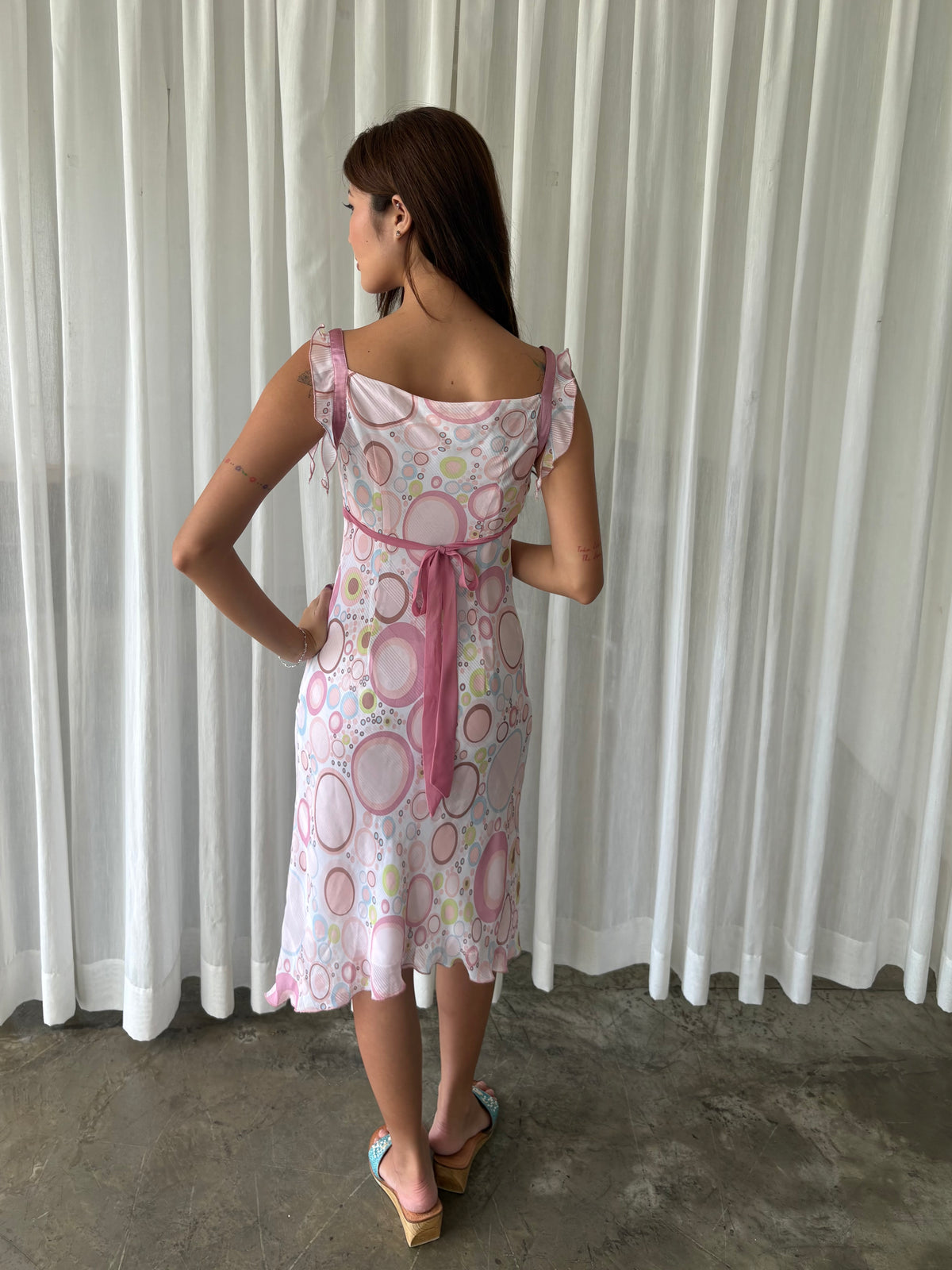 Pastel bubble print dress