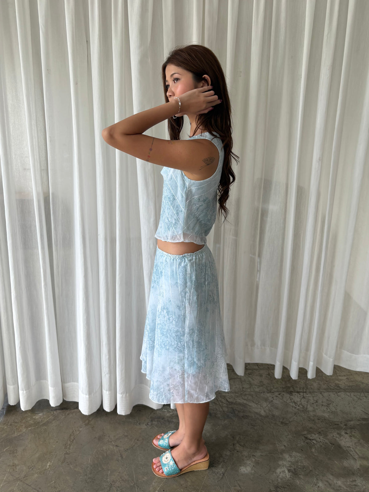 Baby blue shimmer set