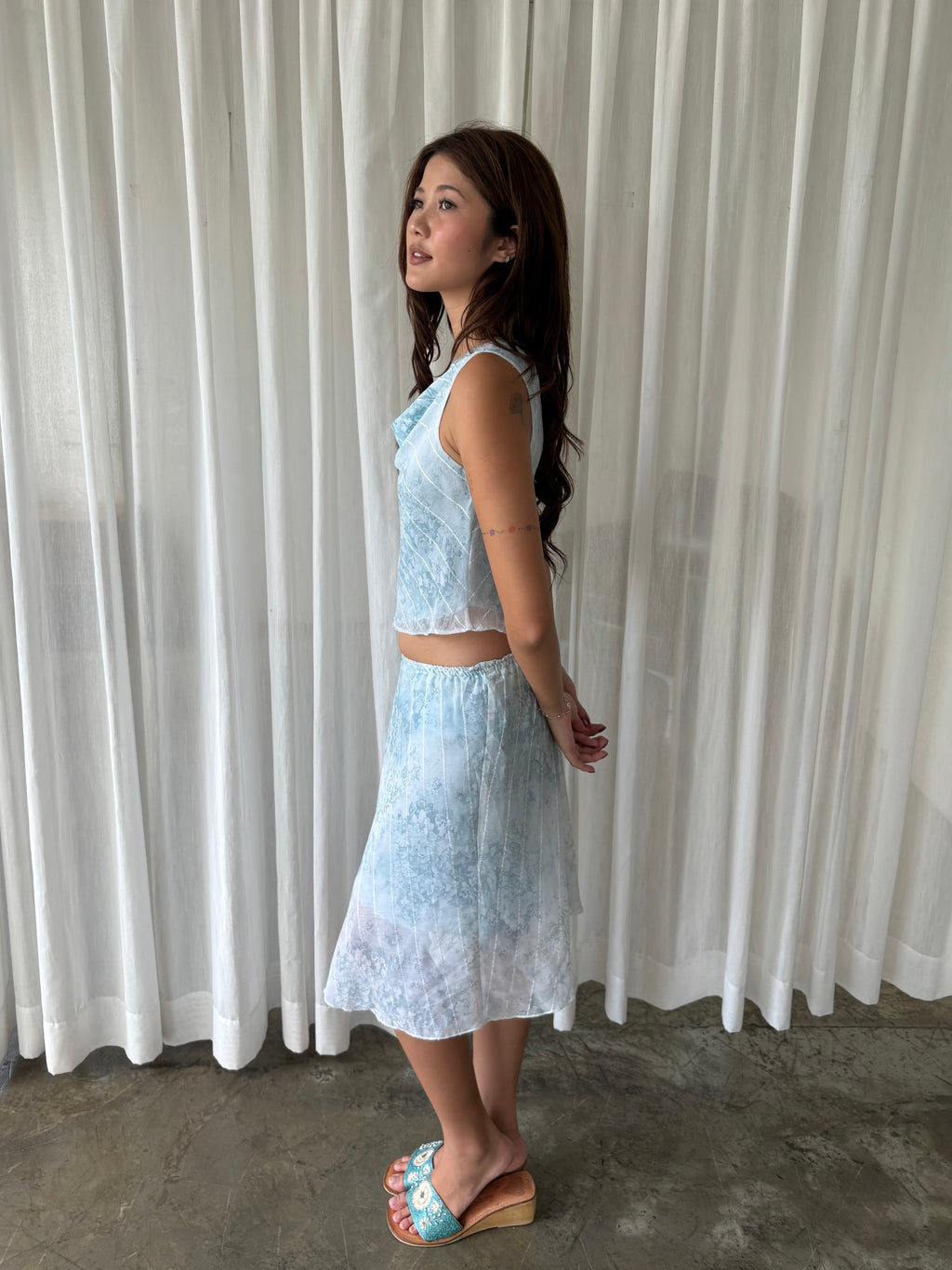 Baby blue shimmer set
