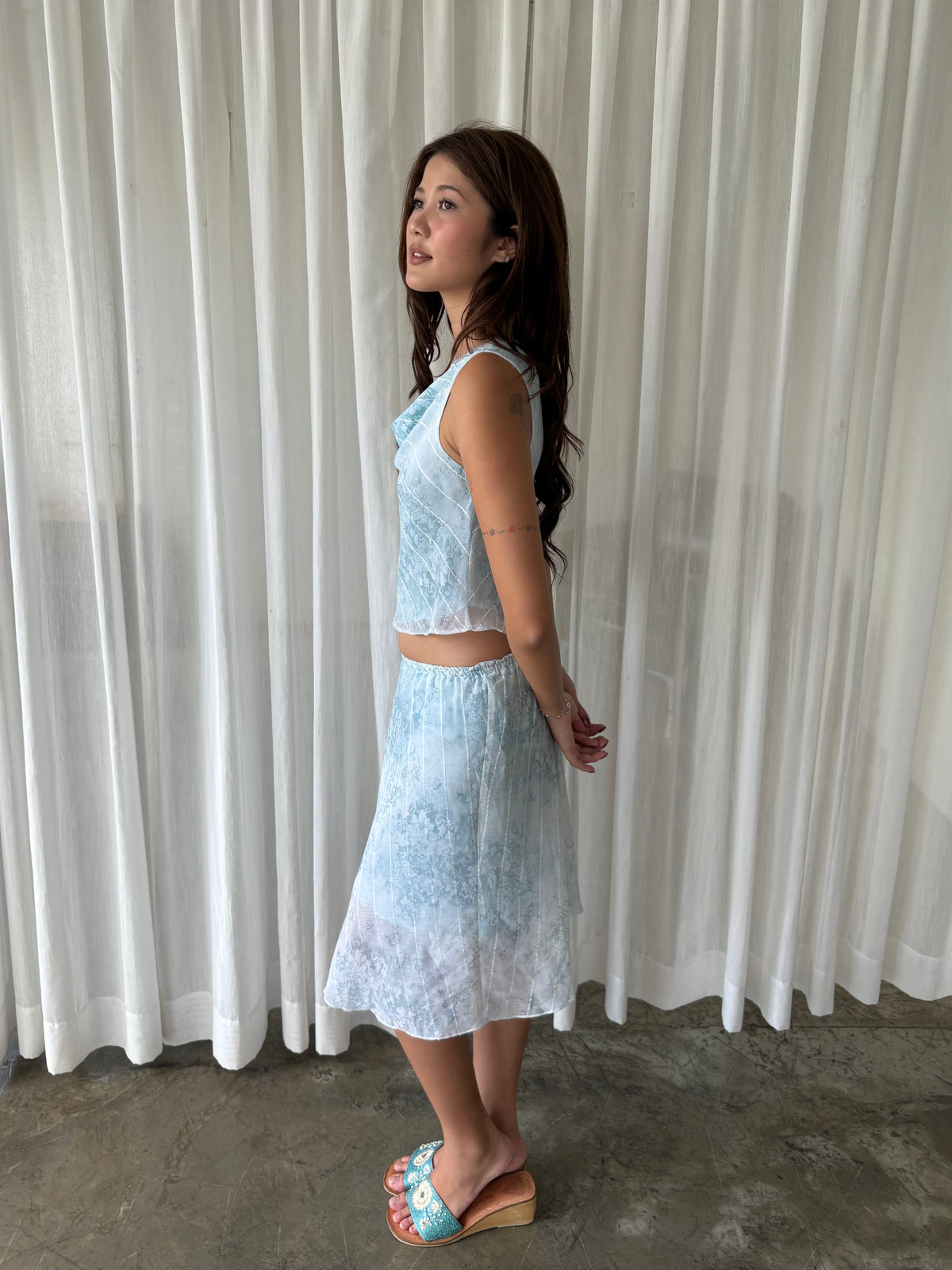 Baby blue shimmer set
