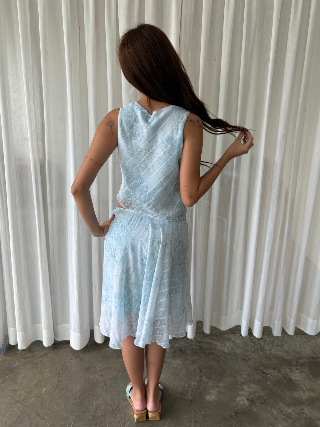 Baby blue shimmer set
