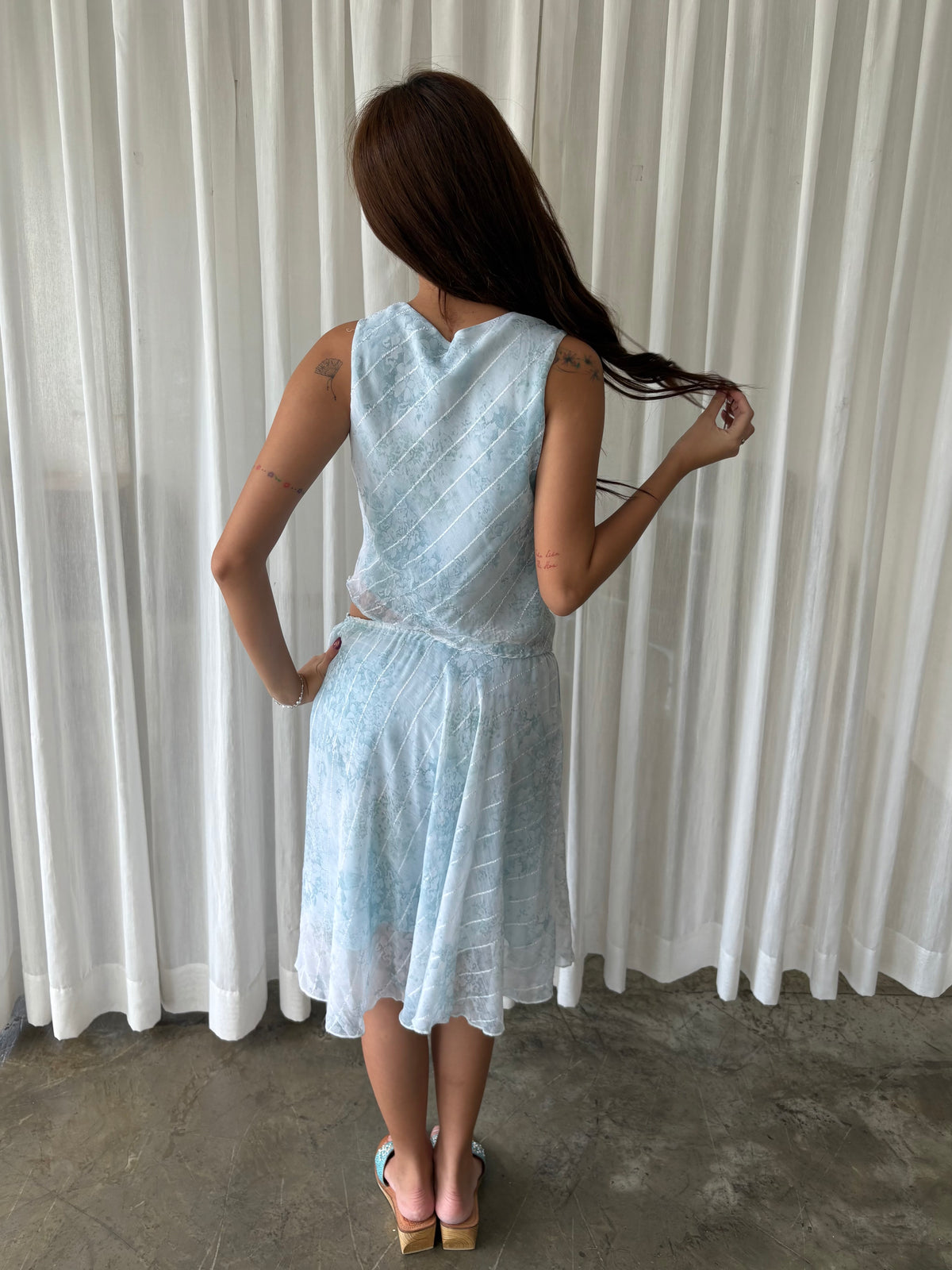 Baby blue shimmer set