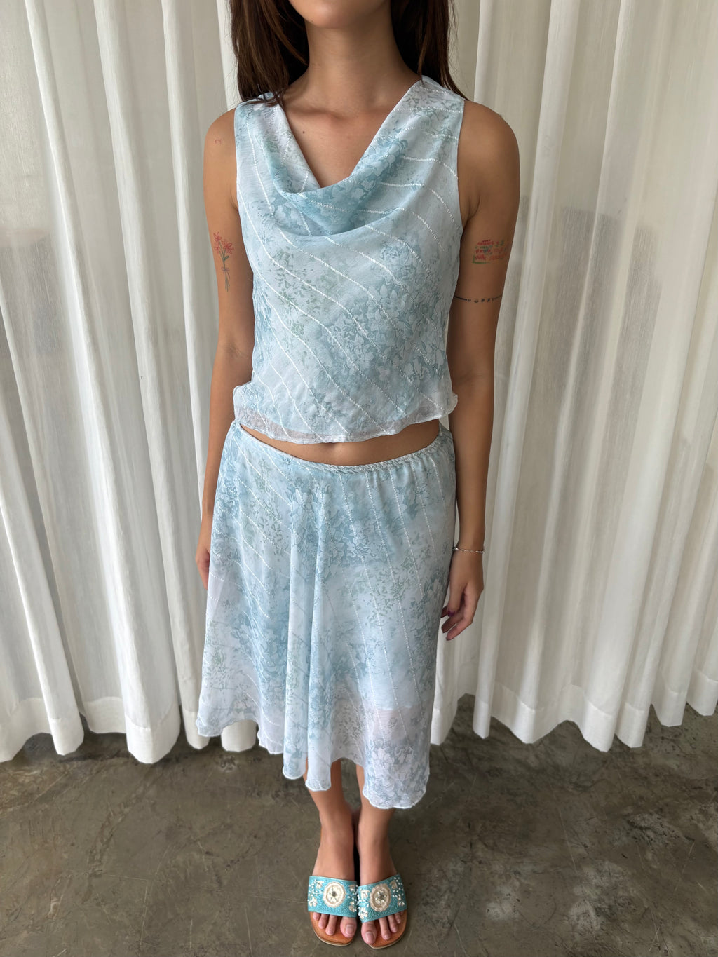 Baby blue shimmer set