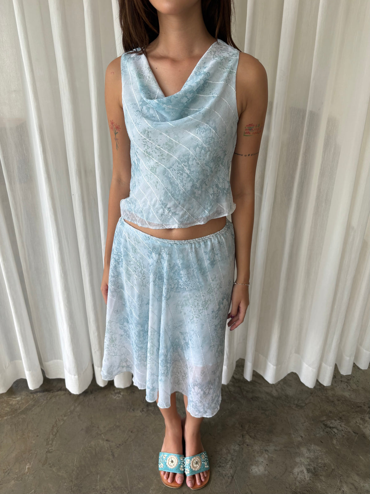 Baby blue shimmer set