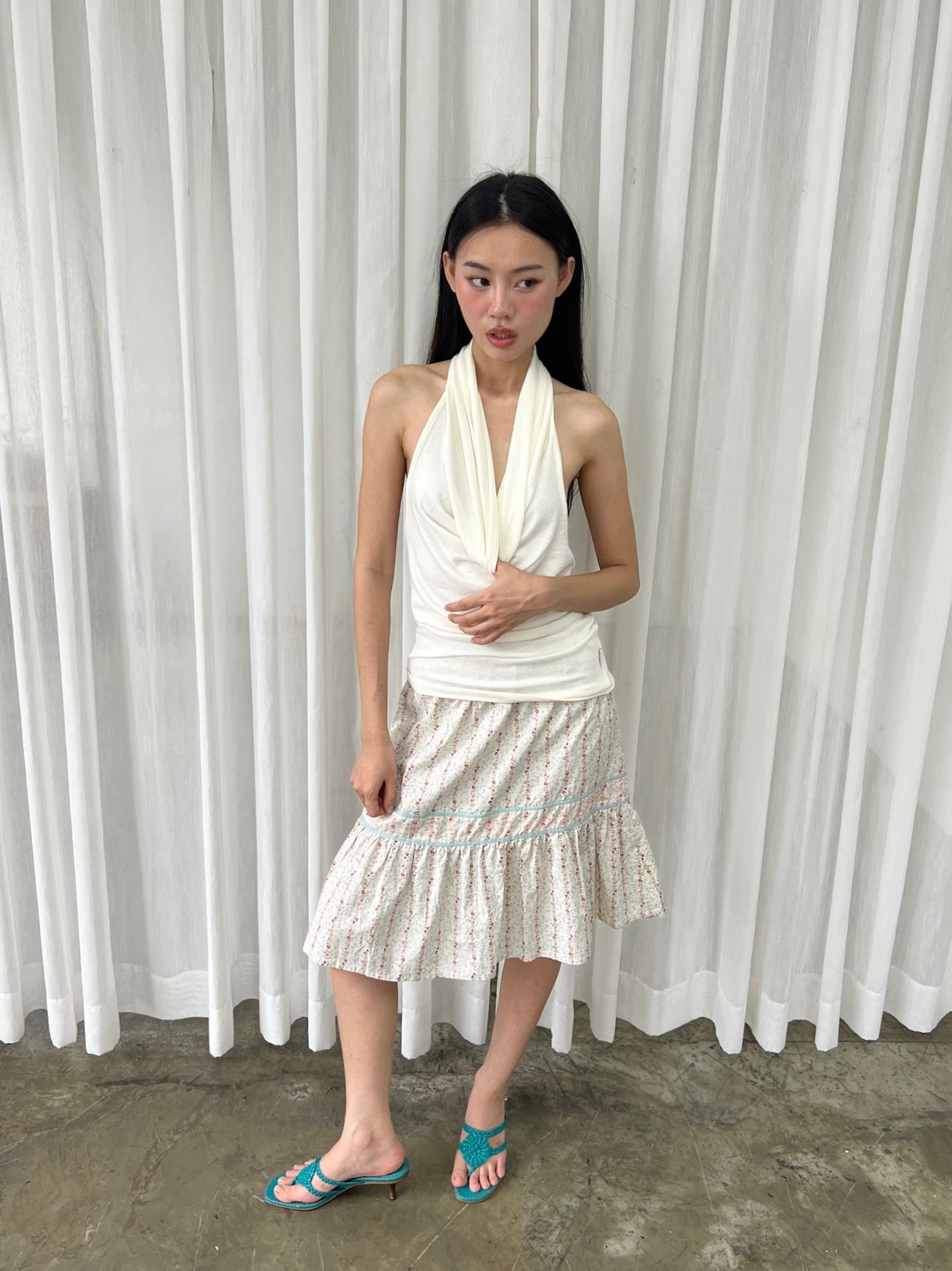Cottage print skirt