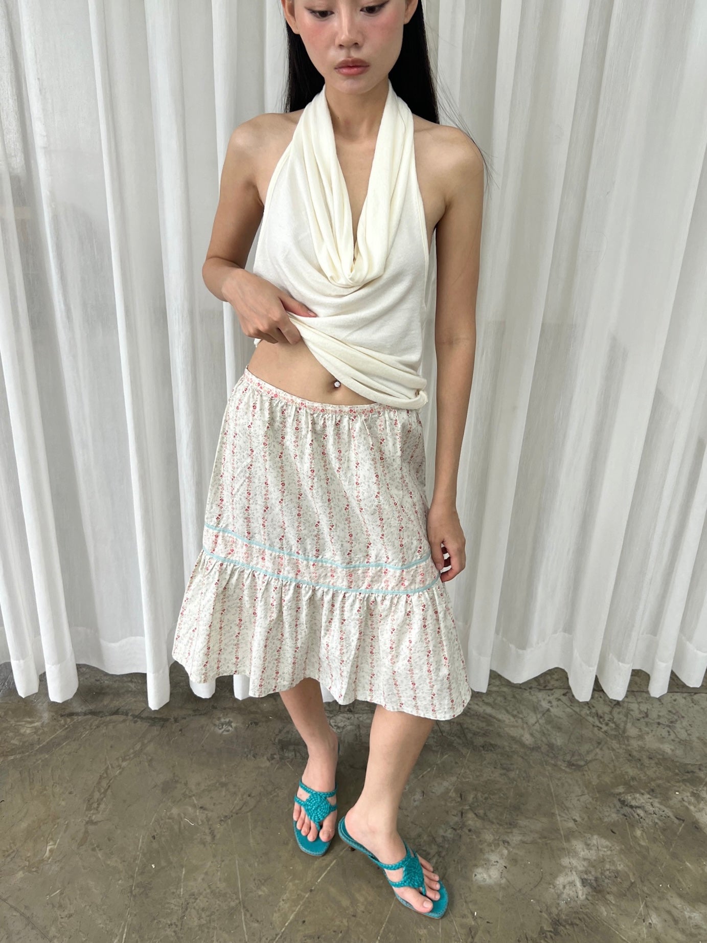Cottage print skirt