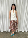 Paisley tiered skirt