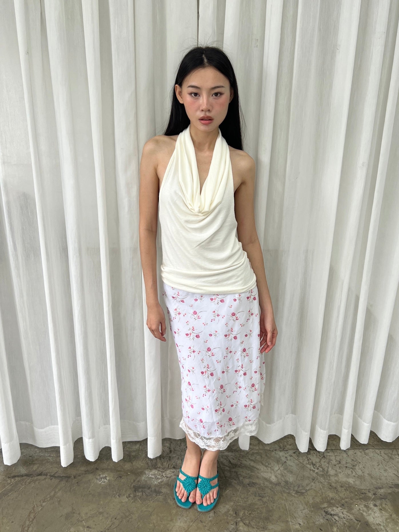 Rosebud lace skirt
