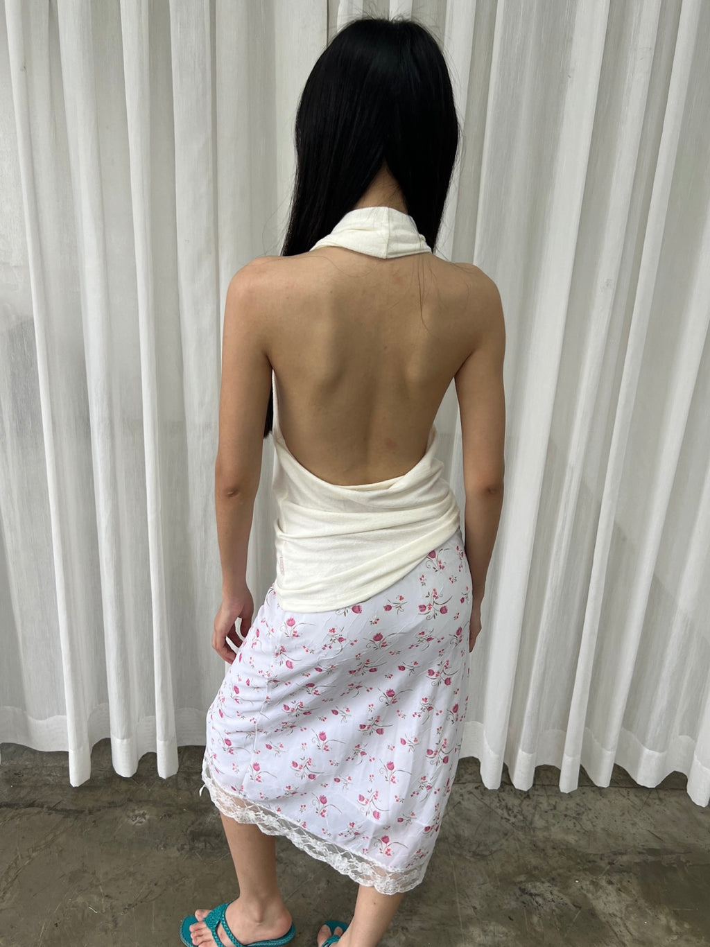 Rosebud lace skirt