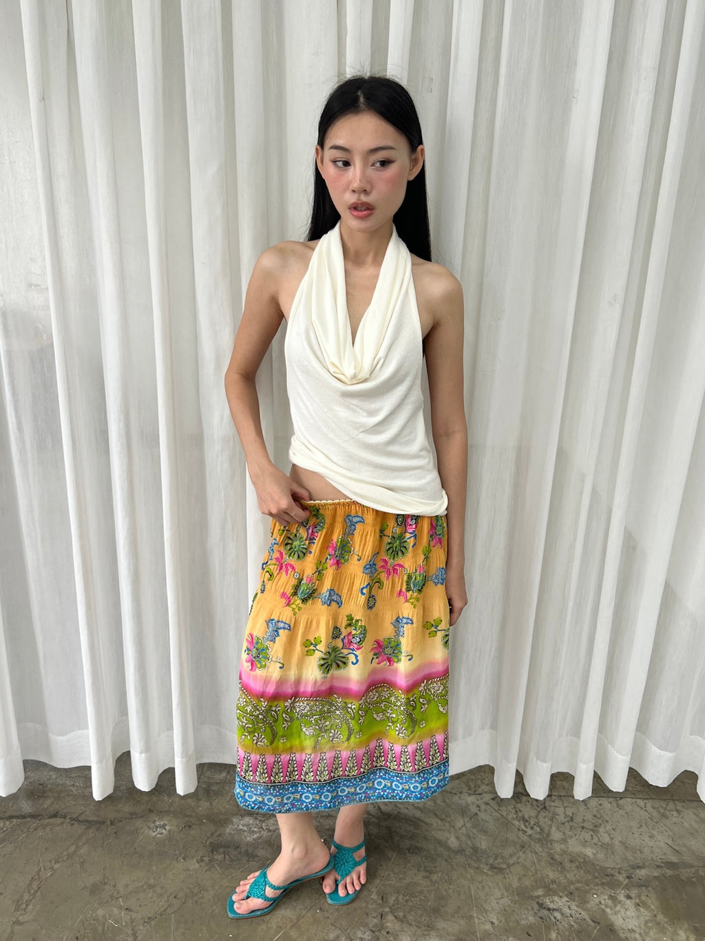 Boho print skirt