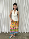 Boho print skirt
