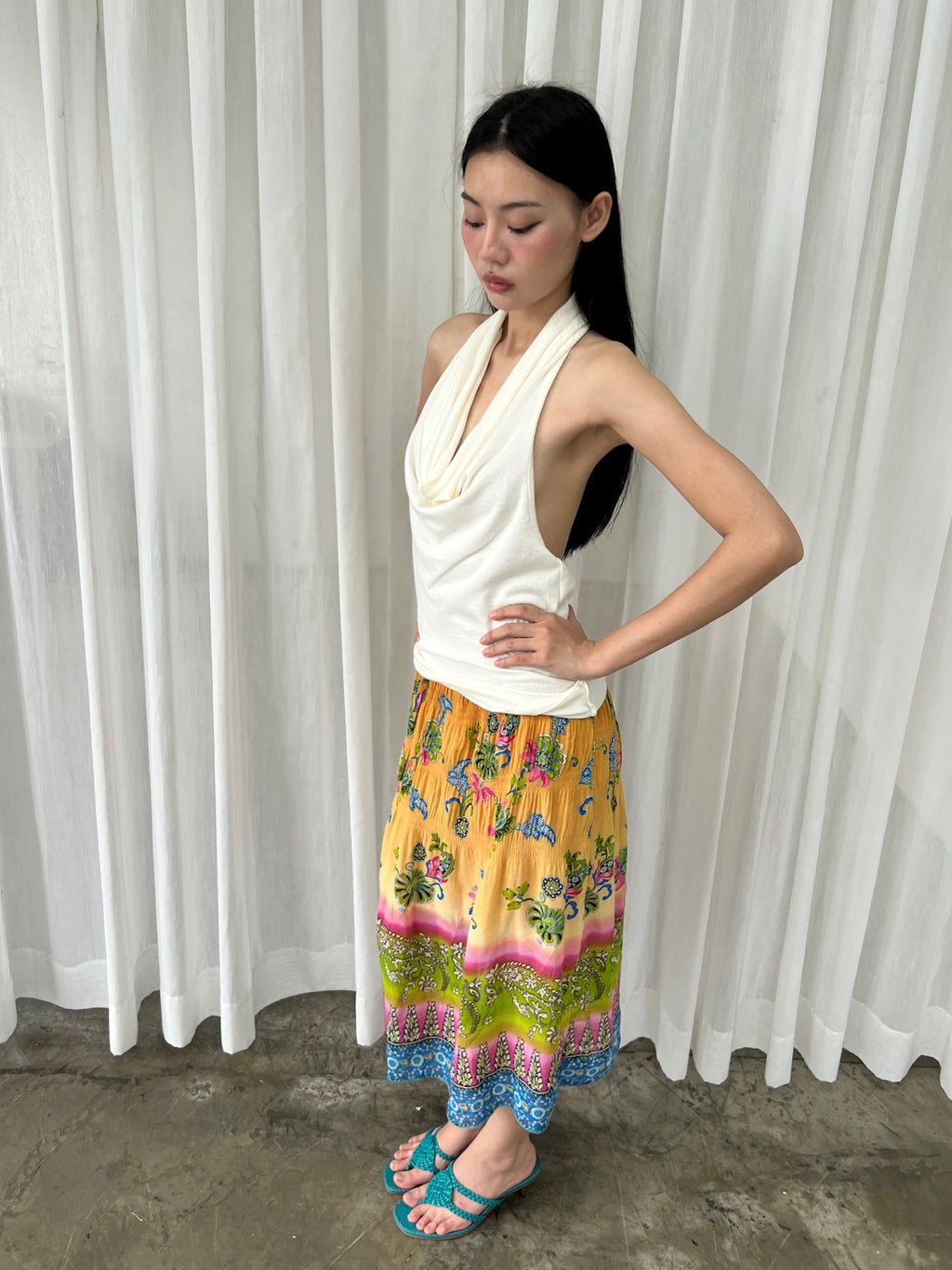 Boho print skirt