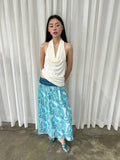 Blue paisley skirt